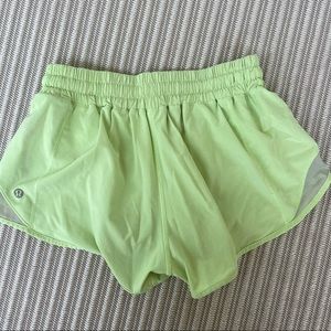 Lulu lemon hotty hot shorts, size 4, short. Neon